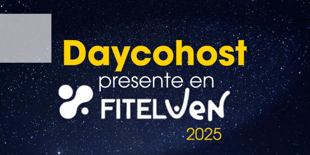 Afiche promocional de la participación de Daycohost en FITELVEN 2025